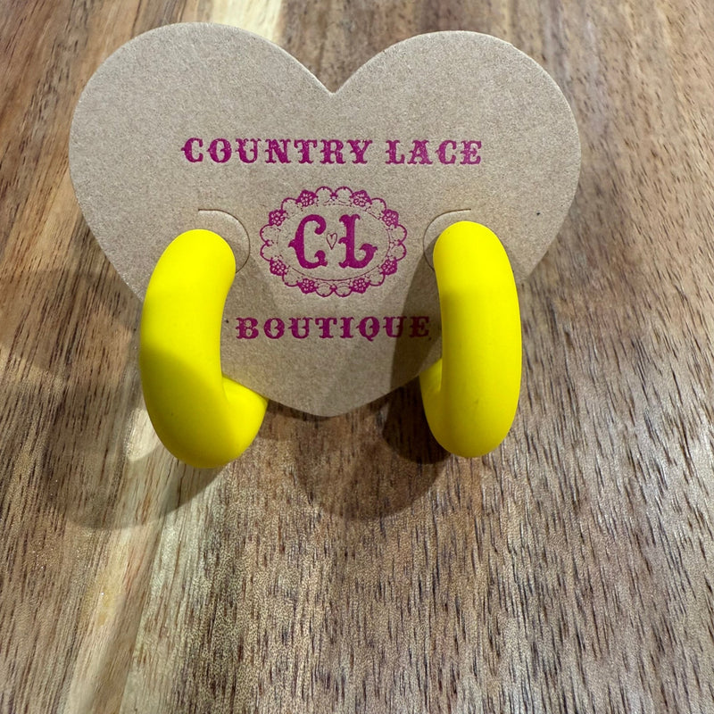 Fun Chunky Hoop Fashion Earrings - Country Lace Boutique