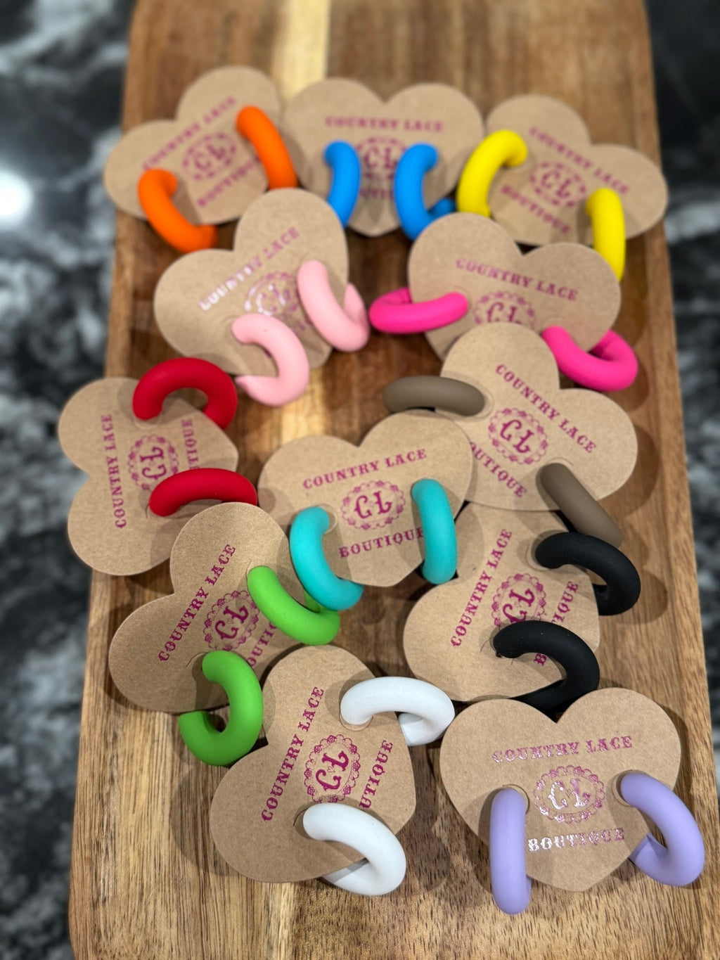 Fun Chunky Hoop Fashion Earrings - Country Lace Boutique