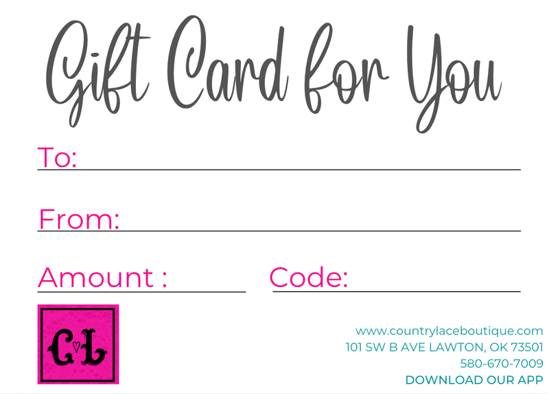 Gift Card - Country Lace Boutique
