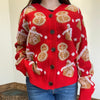 Gingerbread Button Cardigan Long Sleeve Sweater - Country Lace Boutique