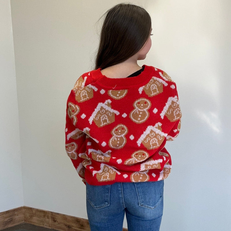 Gingerbread Button Cardigan Long Sleeve Sweater - Country Lace Boutique