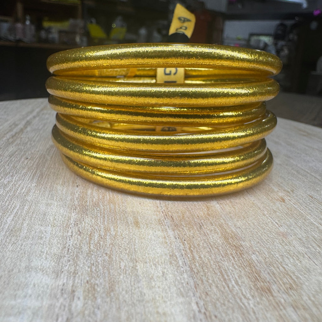 Gold All Weather Bangles® (Set of 6) - Serenity Prayer: Medium - Country Lace Boutique