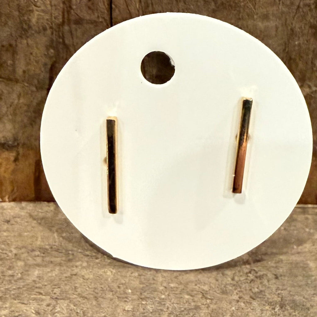 Gold Bar Post Stud Fashion Earrings - Country Lace Boutique