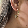 Gold Hoop with Knot Charm Fashion Earrings - Country Lace Boutique