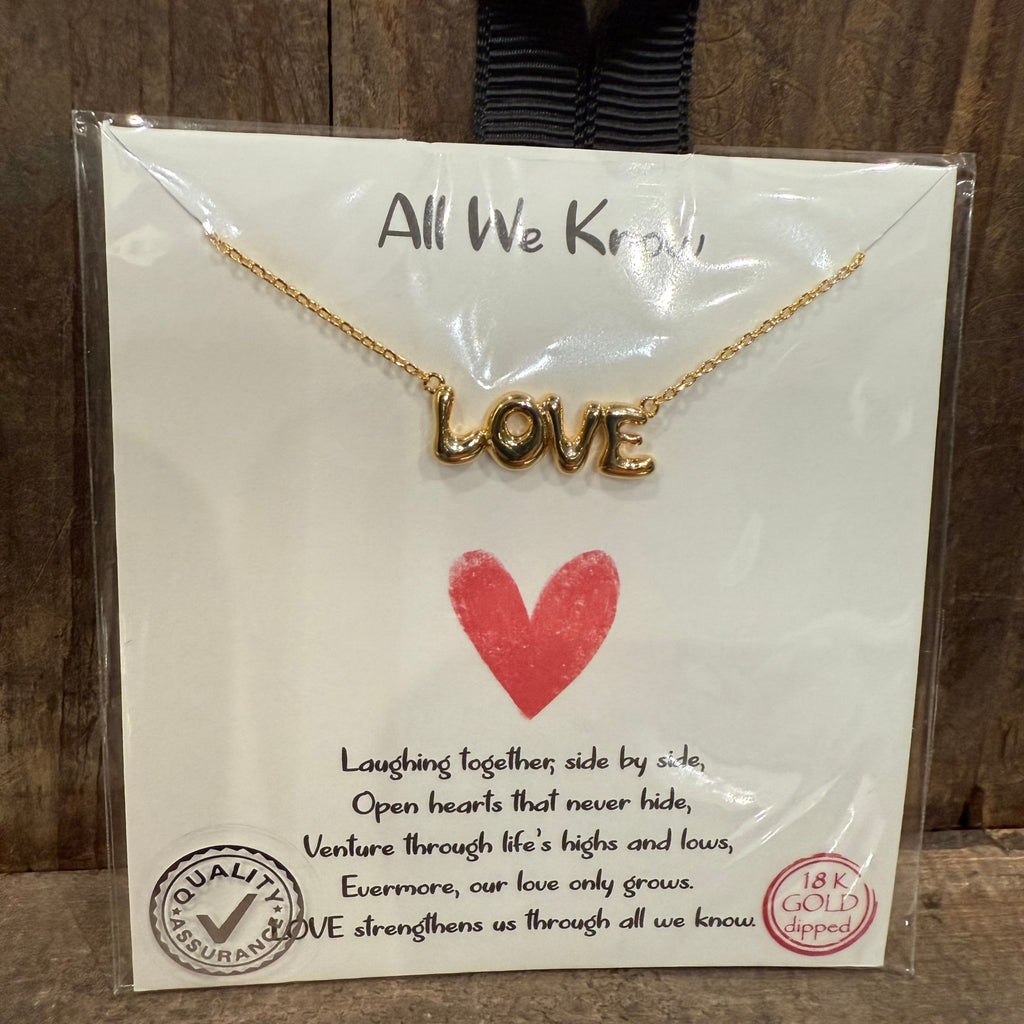 Gold Love Fashion Necklace - Country Lace Boutique