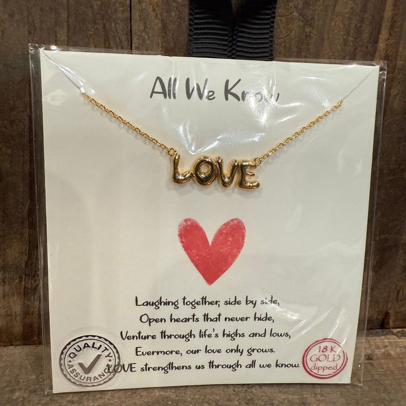 Gold Love Fashion Necklace - Country Lace Boutique