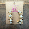 Gold & Pearl Kali Hoops Fashion Earring - Country Lace Boutique