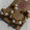 Gold & Pearl Kali Hoops Fashion Earring - Country Lace Boutique