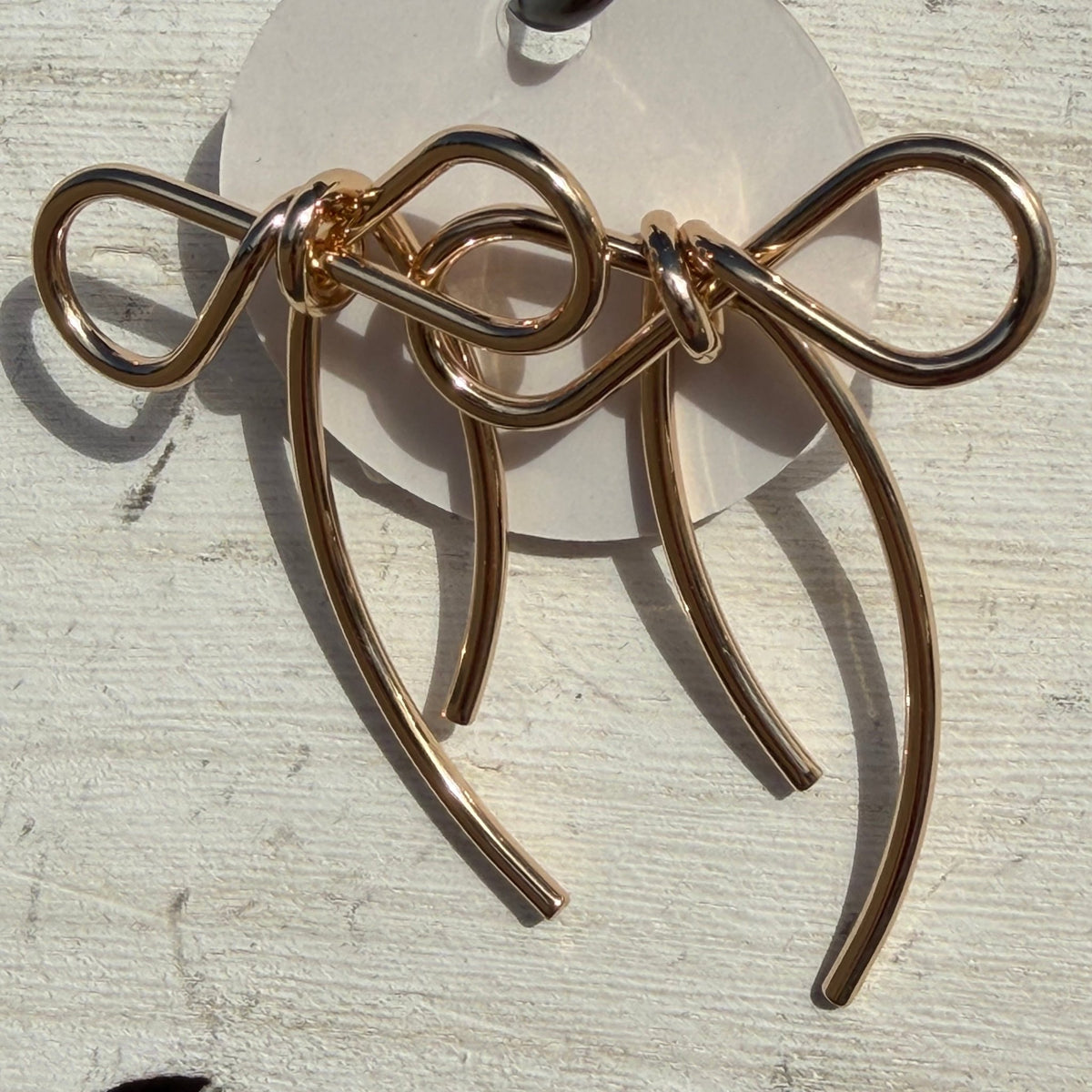 Gold Twisted Bow Post Fashion Earrings - Country Lace Boutique