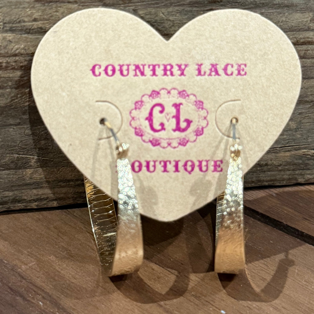 Good Daily Gold Hoop Fashion Earring - Country Lace Boutique