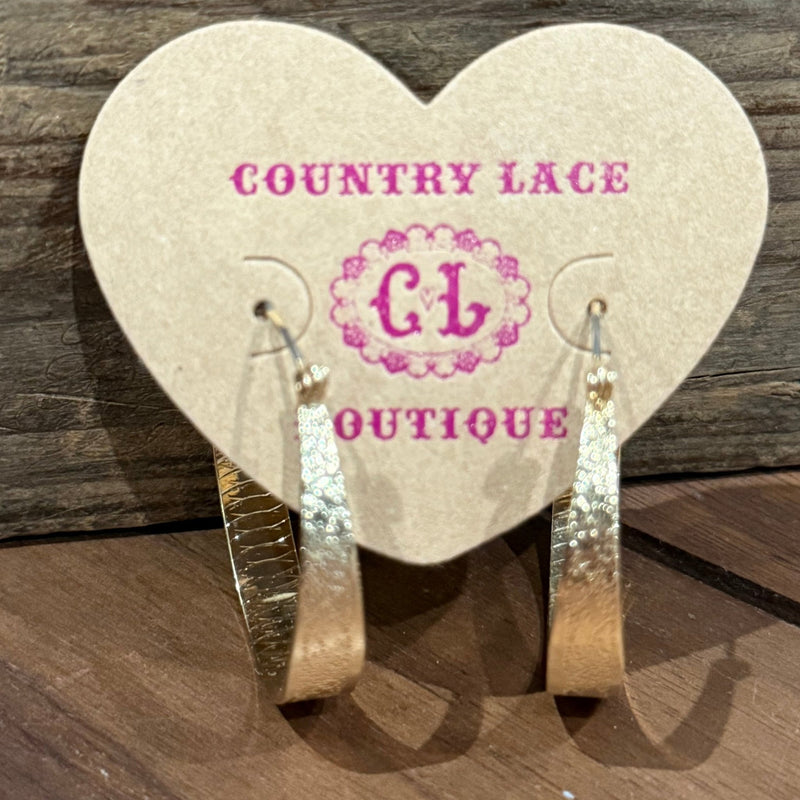 Good Daily Gold Hoop Fashion Earring - Country Lace Boutique
