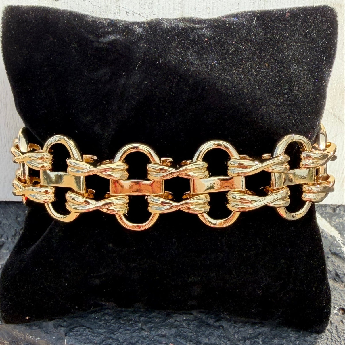 Gorgeous Chunky Gold Fashion Bracelet - Country Lace Boutique
