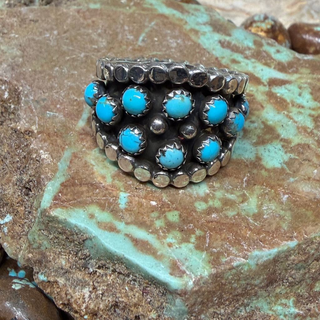 Gorgeous Kingman Turquoise Sterling Silver Ring - Country Lace Boutique