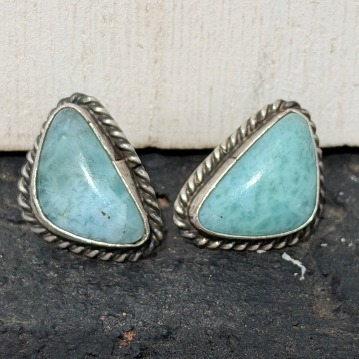 Gorgeous Larimar Post Genuine Sterling Silver Earring - Country Lace Boutique