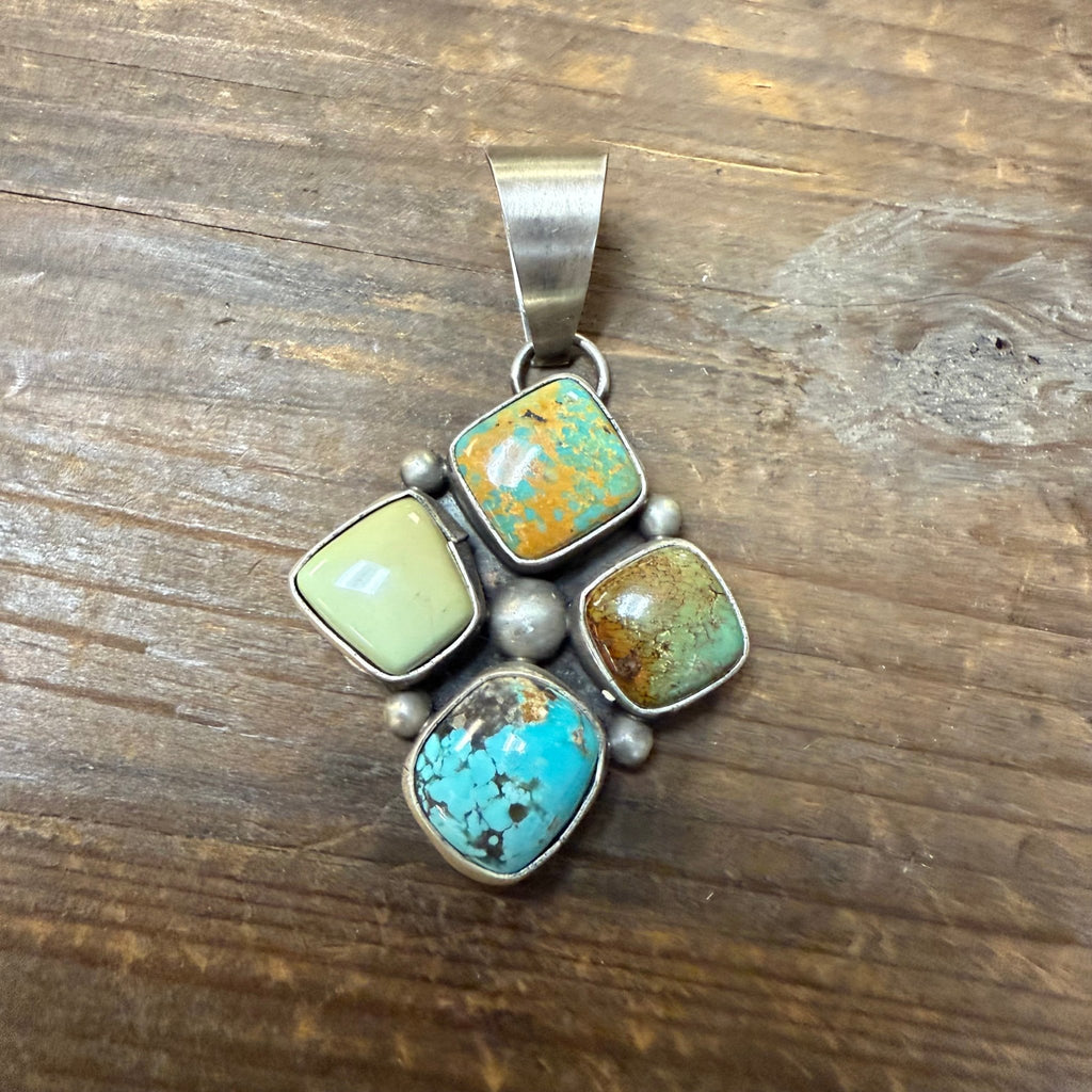 Gorgeous Royston Turquoise Sterling Silver Necklace Pendant - Country Lace Boutique