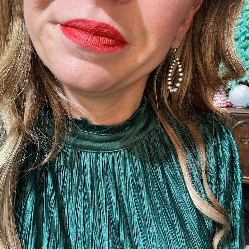 Graduated Teardrop Navajo Pearl Sterling Silver Earring - Country Lace Boutique