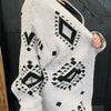 Gray & Black Aztec Southwestern Soft Sweater Cardigan - Country Lace Boutique