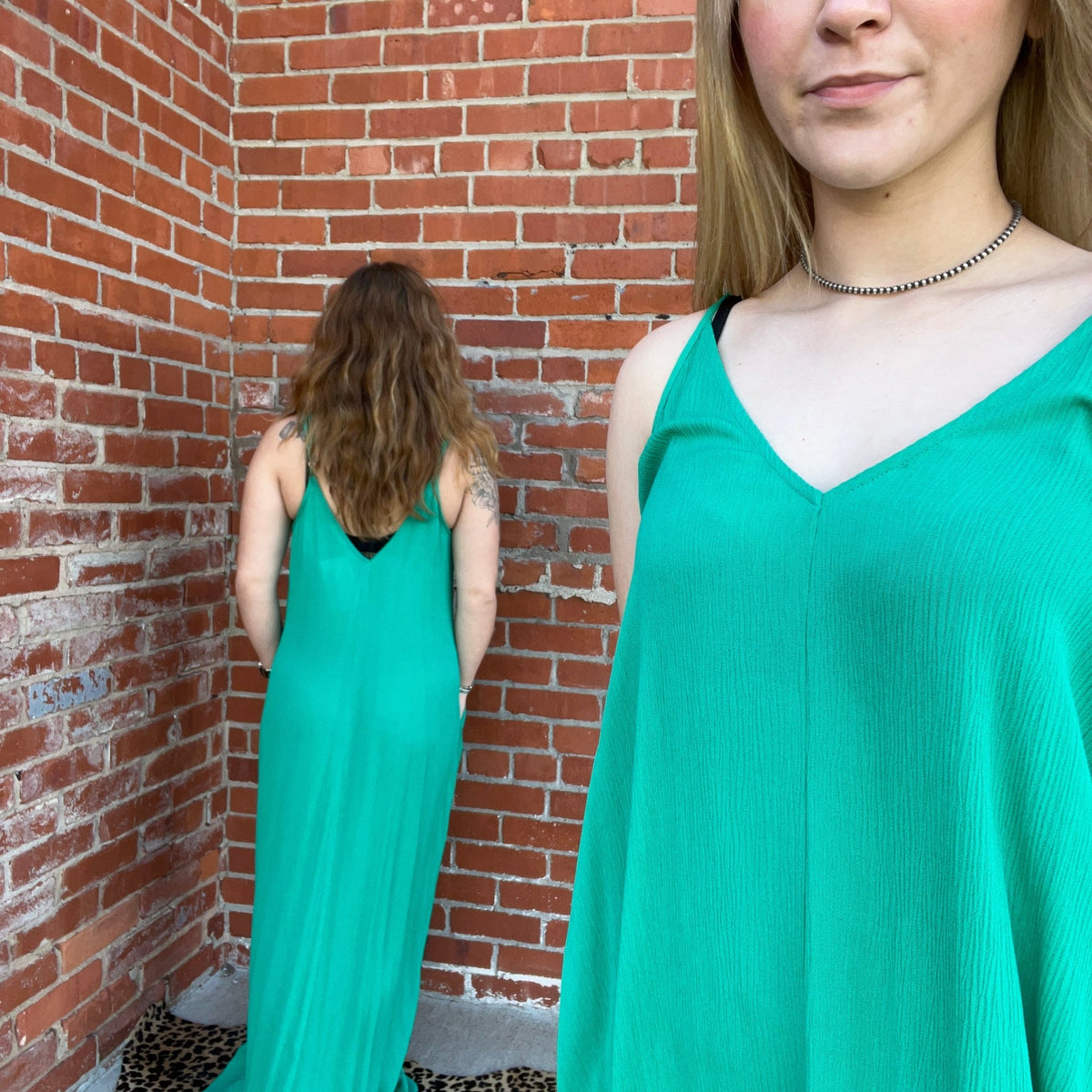 Green Dress with Pockets - Country Lace Boutique