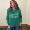 Green MERRY Ribbed Long Sleeve Shirt - Country Lace Boutique