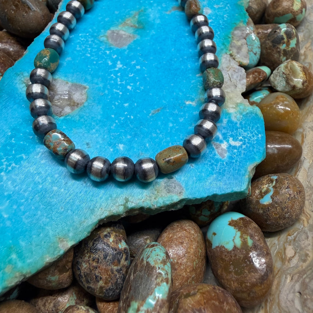 Green Turquoise Pearl Sterling Silver Bracelet Clasp - Country Lace Boutique