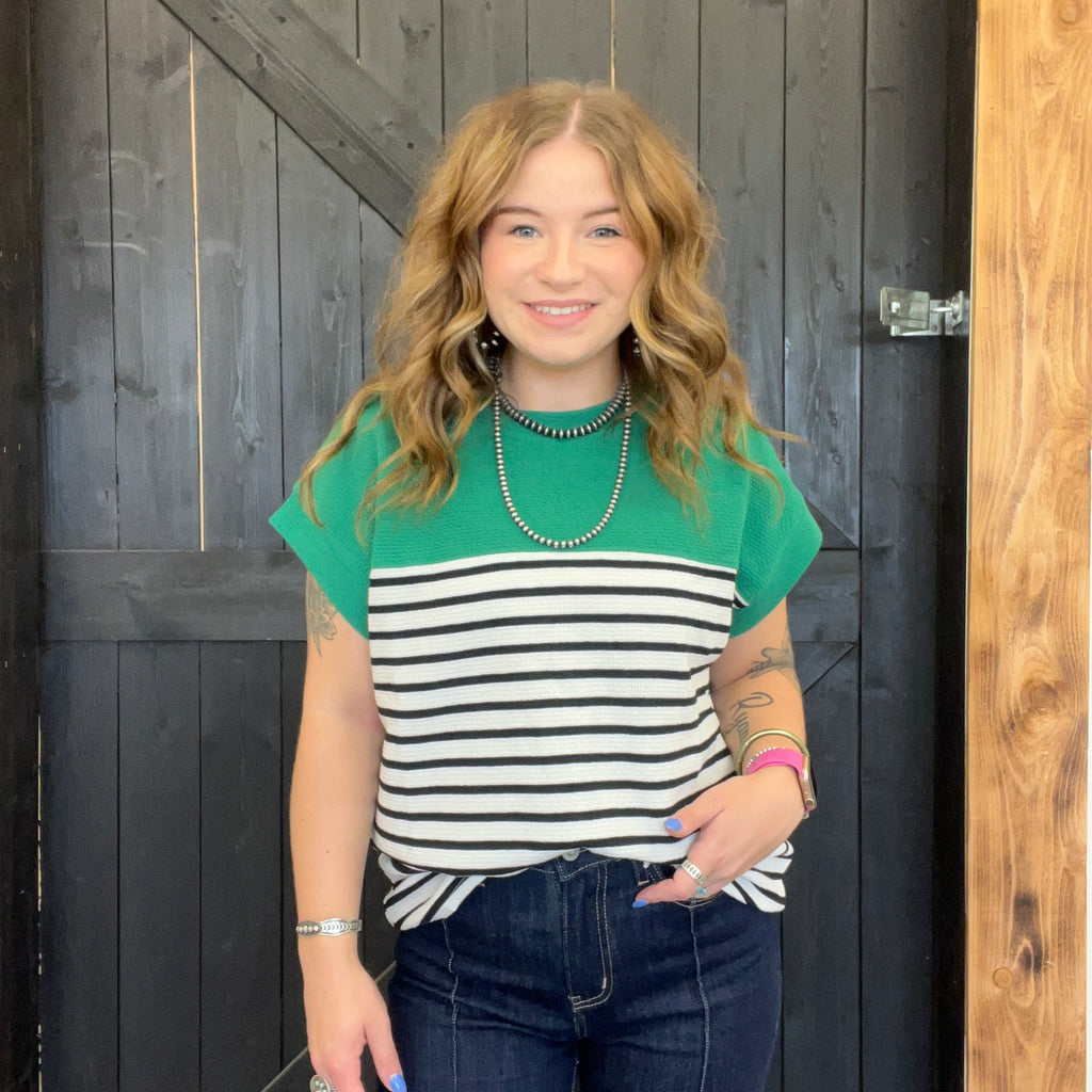 greenblackstripetop