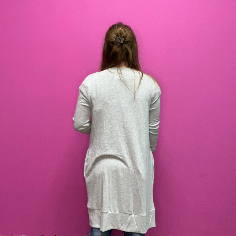 Grey Snap Down w/ Pockets Long Sleeve Soft Cardigan - Country Lace Boutique