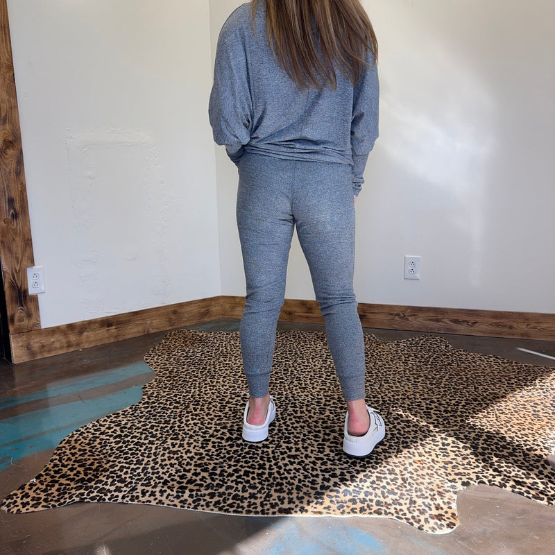 Grey Super Soft Mono B Joggers w/ Draw String - Country Lace Boutique