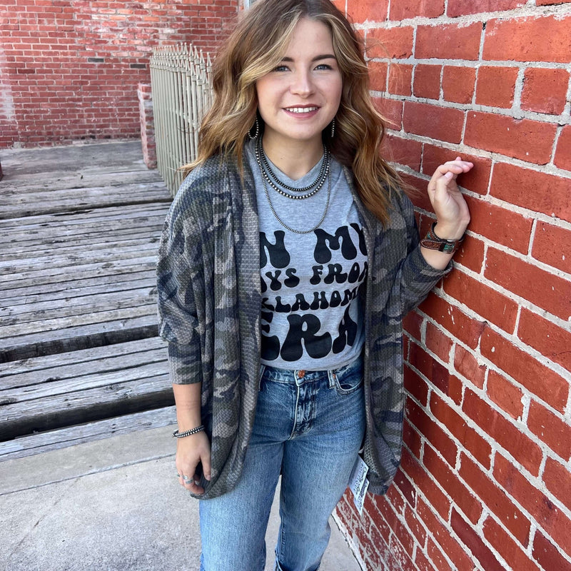 Heather Grey Boys from Oklahoma V - Neck T-shirt - Country Lace Boutique