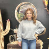 Heather Grey Crop Sweatshirt - Country Lace Boutique