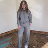 Heather Grey Super Soft Joggers Straight Leg w/ Draw String - Country Lace Boutique