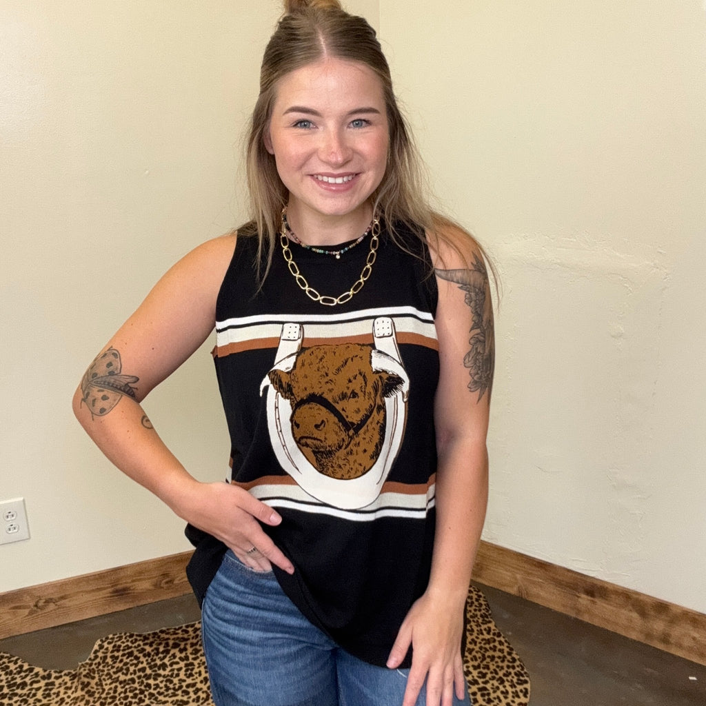 Hereford Black Tank Top - Country Lace Boutique