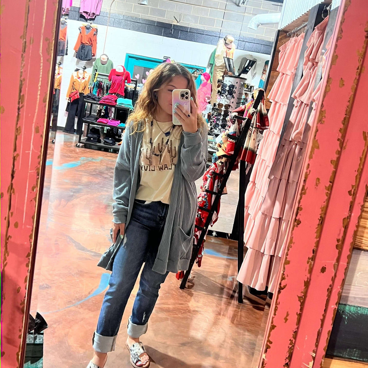 High Rise Straight Raw Hem Cuffed Slim Risen Jeans size 1 - Country Lace Boutique