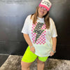 Highlighter Neon Biker Aztec Athletic Shorts - Country Lace Boutique