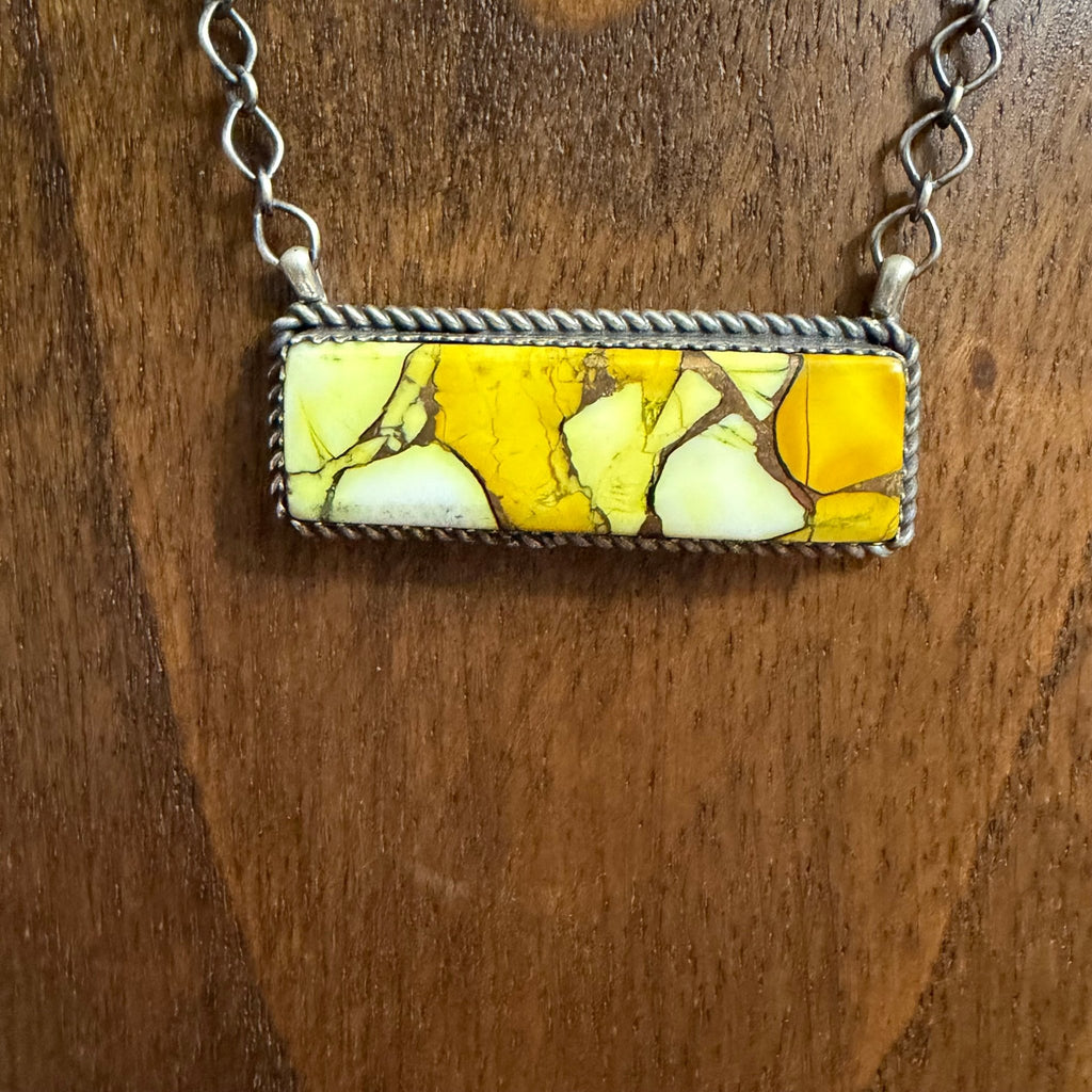 Honey Dahlia Bar Sterling Silver Genuine Necklace - Country Lace Boutique