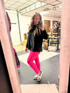 Hot Pink Mono B Leggings w/Pockets - Country Lace Boutique