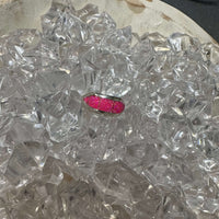 Hot Pink Opal Inlay Sterling Silver Ring / size 10 - Country Lace Boutique
