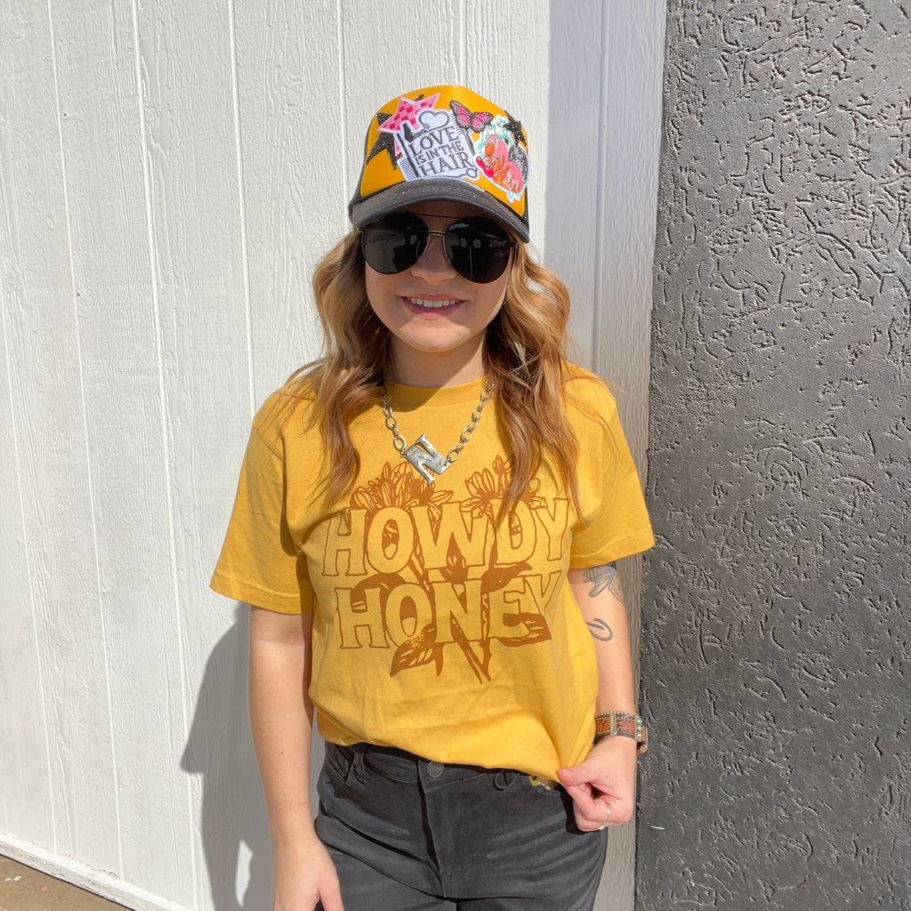 Howdy Honey Mustard Yellow T-Shirt - Country Lace Boutique