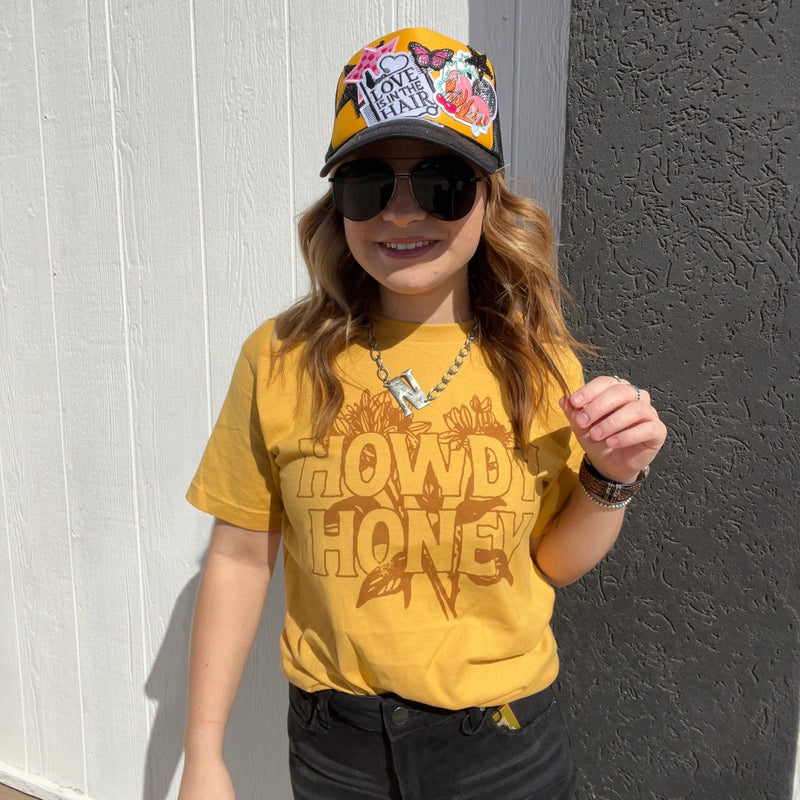 Howdy Honey Mustard Yellow T-Shirt - Country Lace Boutique