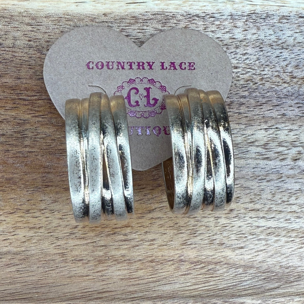 Huge Chunky Gold Hoop Fashion Earring - Country Lace Boutique