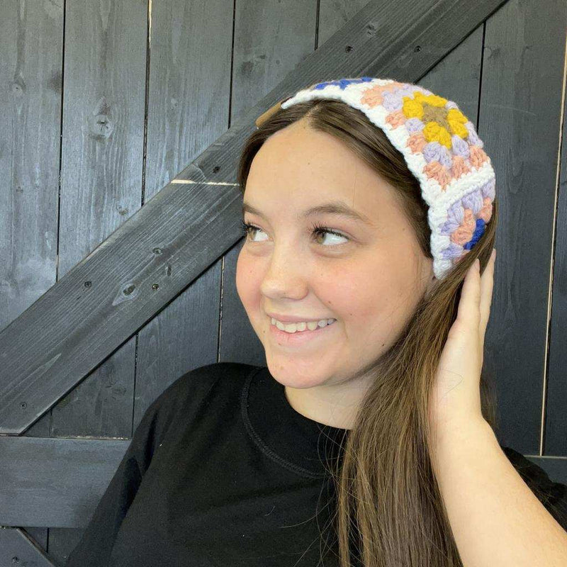 White Crochet C.C. Head Wrap