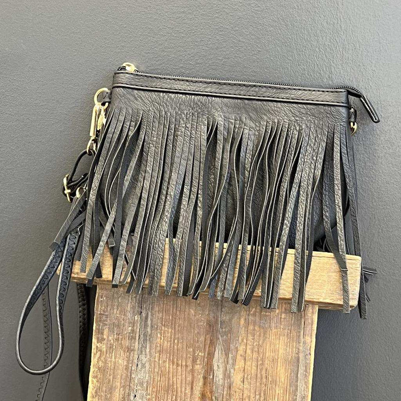 Fringe Wristlet & Cross Body Purse