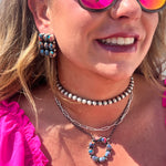 Purple Mojave Circle 16 1/2 inch Genuine Necklace
