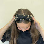 Black Football Bling Head Band
