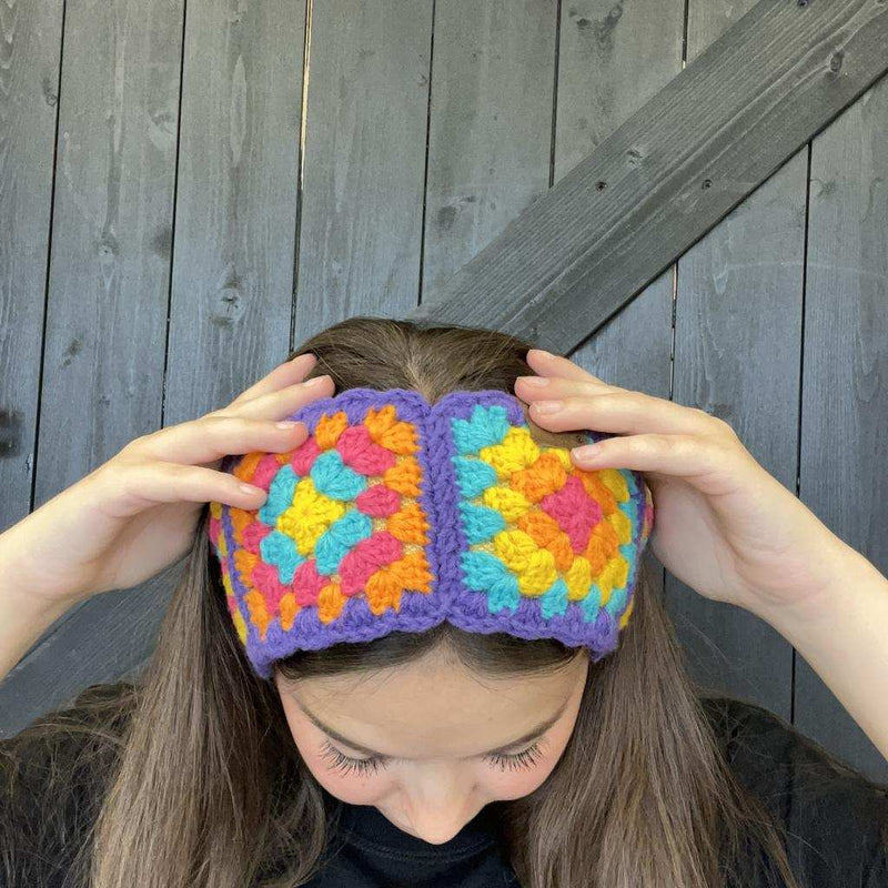 Purple Crochet C.C. Head Wrap