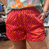 Pink & Orange Zebra High Waisted Athletic Shorts w/Pockets