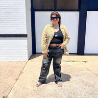 Star Button Down Top / Large/XL