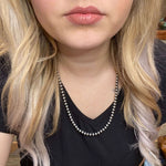 24 inch 6mm Genuine Sterling Silver Navajo Pearl Necklace - Country Lace Boutique