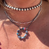 Purple Mojave Circle 16 1/2 inch Genuine Necklace
