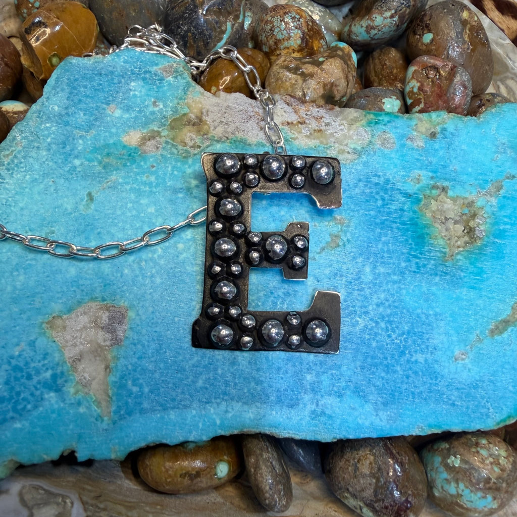 Initial Pendant Sterling Silver Necklace - Country Lace Boutique