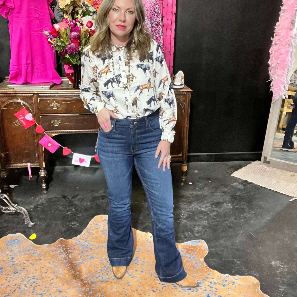 Jennifer Dark Denim Kimes Ranch Jeans - Country Lace Boutique